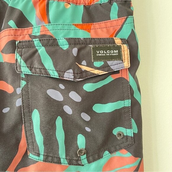 Boys Volcom Swin shorts tropical elastic waist swim trunks size X-large - Picture 6 of 9
